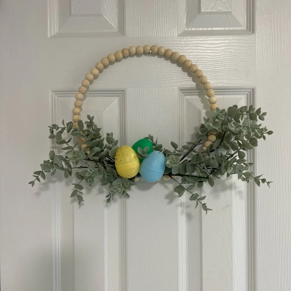Easter Egg Wreath with Greenery